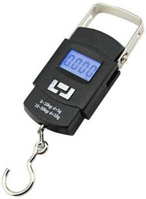 SIMPLEX 50Kg Portable Electronic Digital LCD Pocket Weighing Hanging Scale For Travel Luggage Weighing Scale(Black)