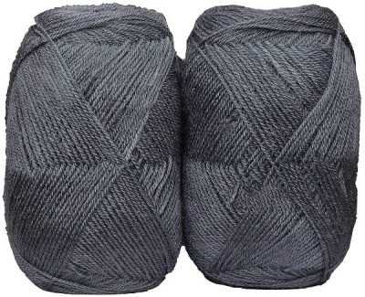 JEFFY Oswal Chirag Mouse Grey (600 gm) Wool Ball Hand Knitting Wool/Art Craft Soft Fingering Crochet Hook Yarn, Needle Knitting Yarn Thread Shade no-5
