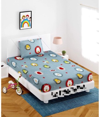 24x7 Home Store 140 TC Polycotton Single Cartoon Flat Bedsheet(Pack of 1, Multicolor)