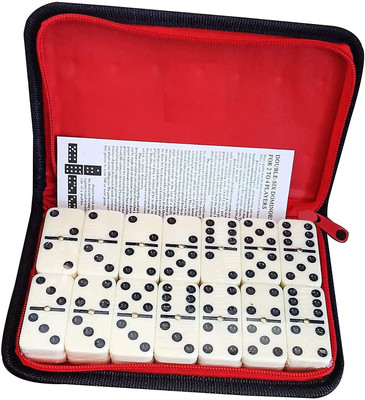 XIZOEN 28Pcs Double Six Dot Set Toy for Kids Domino Educational Game in Zipper Bag Case(Multicolor)