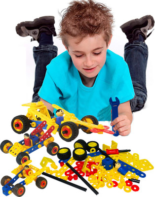 Miniature Mart Plastic Engineering Building & Construction Set for Boys & Girls | Build 7 Different Car Models | 81 Pieces Parts | Toys for Kids | Best Gift for You Kid(Multicolor)