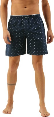 Tom Burg Printed Men Dark Blue, White Boxer Shorts