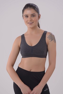 DRAXSTAR Sports AF-Marry Women Sports Non Padded Bra(Grey)