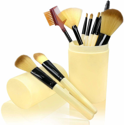 BELLA HARARO Soft Makeup Brush Set with Cream Colored Storage Box(Pack of 12)