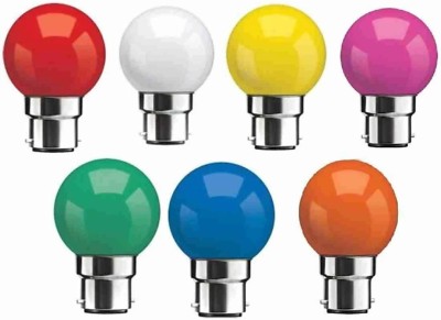 SHIVANGI LIGHTS 0.5 W Round B22 Night Bulb(Multicolor, Pack of 7)