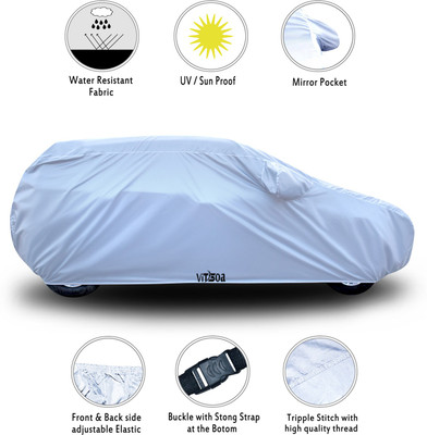 VITSOA Car Cover For Datsun redi-GO (With Mirror Pockets)(Silver)