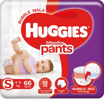 Huggies Wonder Pants with Bubble Bed Technology Diapers - S(66 Pieces)