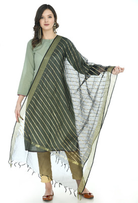 A R SILK Pure Cotton Checkered Women Dupatta