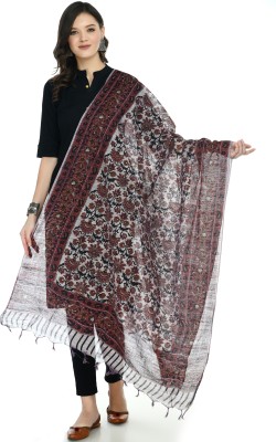 A R SILK Pure Cotton Floral Print Women Dupatta