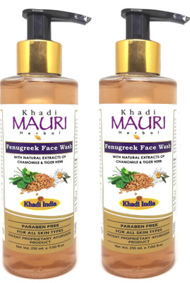 Khadi Mauri Fenugreek Facewash - Pack Of 2 Face Wash(420 ml)