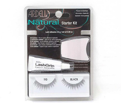 Ardell NATURAL STARTER KIT 110 BLACK-60087 + Duo Clear Glue 1g Pack of 1 Number of piece 2(Pack of 2)