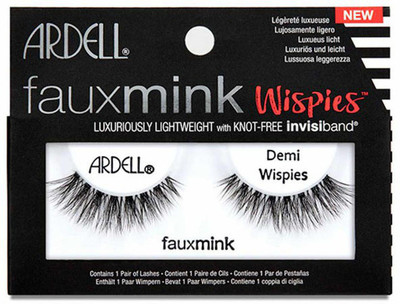 Ardell FAUX MINK LASHES DEMI WISPIES - 66763 + Duo Clear Glue 1g Pack of 1 Number of piece 2(Pack of 2)