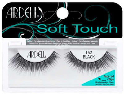 Ardell SOFT TOUCH 152 BLACK - 65216 + Duo Clear Glue 1g Pack of 1 Number of piece 2(Pack of 2)