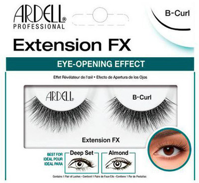 Ardell EXTENSION FX B CURL - 68692 + Duo Clear Glue 1g Pack of 2 Number of piece 1(Pack of 2)