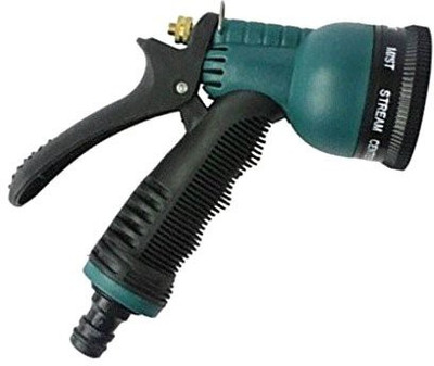 SHAPEX Water Spray Gun (Black and Green) 8 Pattern Nozzle 1 L Hose-end Sprayer (Pack of 1) 15 L Hand Held Sprayer(Pack of 1)