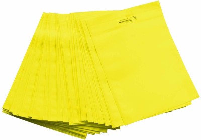 Midon D-Cut Cloth Carry Bag - 14x19 inch ECO-Friendly, Reusable I Traditional Hand Bag Pack of 50 Grocery Bags(Yellow)