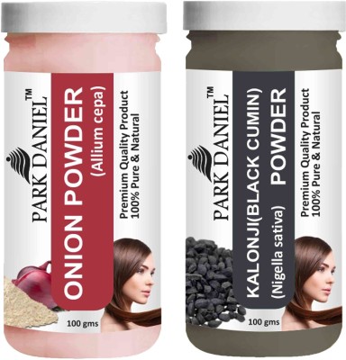 PARK DANIEL Premium Onion Powder & Kalonji(Black Cumin) Powder Combo Pack of 2 Bottles of 100 gm (200 gm )(2 Items in the set)
