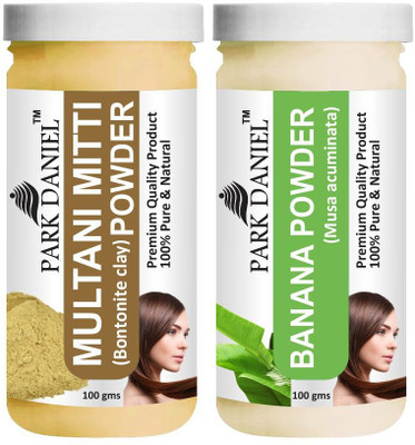 PARK DANIEL Pure & Natural Multani Mitti Powder & Banana Powder Combo Pack of 2 Bottles of 100 gm (200 gm )(200 ml)