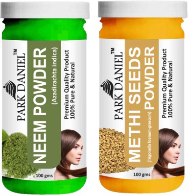 PARK DANIEL Pure & Natural Neem Powder & Methi Powder Combo Pack of 2 Bottles of 100 gm (200 gm )(200 ml)