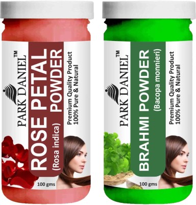 PARK DANIEL Hair Care Combo Of Rose Petal Powder & Brahmi Powder Combo Pack of 2 Bottles of 100 gm (200 gm )(2 Items in the set)