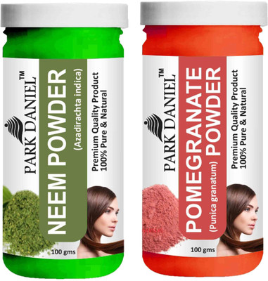 PARK DANIEL Pure & Natural Neem Powder & Pomegranate Powder Combo Pack of 2 Bottles of 100 gm (200 gm )(200 ml)