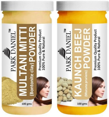 PARK DANIEL Premium Multani Mitti Powder & Kaunch Beej Powder Combo Pack of 2 Bottles of 100 gm (200 gm )(200 g)