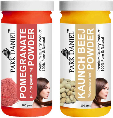 PARK DANIEL Premium Pomegranate Powder & Kaunch Beej Powder Combo Pack of 2 Bottles of 100 gm (200 gm )(200 g)