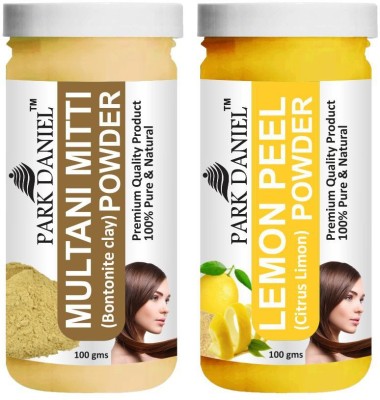 PARK DANIEL Hair Care Combo Of Multani Mitti Powder & Lemon Peel Powder Combo Pack of 2 Bottles of 100 gm (200 gm )(2 Items in the set)