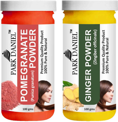 PARK DANIEL Premium Pomegranate Powder & Ginger Powder Combo Pack of 2 Bottles of 100 gm (200 gm )(200 g)