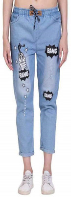 ANGELOU CREATIONS Jogger Fit Women Light Blue Jeans(Pack of 2)