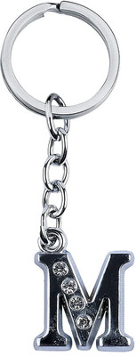 Meeko.com Letter M stylish Alphabet Key Ring 07m Key Chain