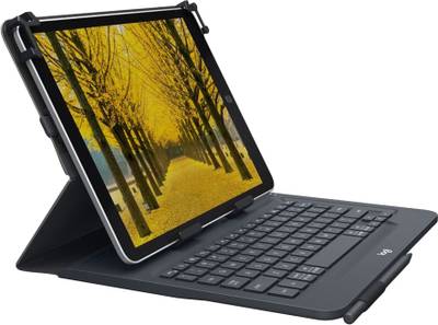 Logitech Universal Folio (7th, 8th & 9th Gen) Precision trackpad, Smart Connector Tech Bluetooth Tablet Keyboard