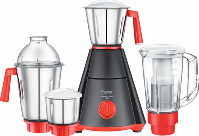 Prestige Super Nakshatra 750 Mixer Grinder (4 Jars, Black & Red)
