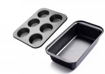 AL ATASH Carbon Steel Cupcake/Muffin Mould 6(Pack of 2)