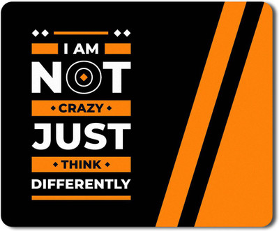 Flair Print Visibee I am not Crazy Designer Gaming Non-Slip Rubber Base Mouse Pad for Laptop/Computer (23 cm x 19 cm) MP121 Non Slip Base Mousepad(Multicolor)
