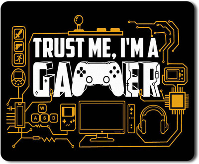 Flair Print Visibee Trust me I’m a Gamer Designer Gaming Non-Slip Rubber Base Mouse Pad for Laptop/Computer (23 cm x 19 cm) MP117 Non Slip Base Mousepad(Multicolor)