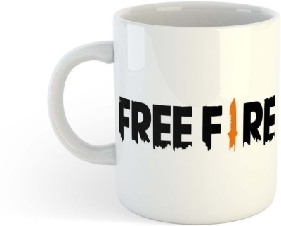 ADN21 FREE FIRE PRINTED CERAMIC COFFEE MUG 3 Ceramic Coffee Mug(325 ml)