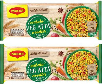 Maggi Nutri-licious Atta Masala Instant Noodles Vegetarian580g (290 g*2) Instant Noodles Vegetarian(2 x 290 g)