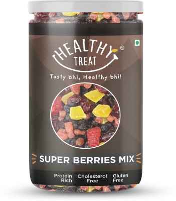 Healthy Treat Super Berries Mix (250 gm) | 7+ Varieties like Cranberries, Blueberries, Strawberries, Dried Cherries, Black Current, Raisins, Dried Mango | Gluten Free , Vegan Assorted Fruit(250 g)