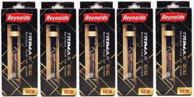 Reynolds Trimax Gold Fineliner Pen(Pack of 5, Ink Color - Blue)