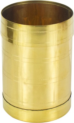 Spillbox Brass Rice Measuring Pot Padi Uzhakku, Changazhi Traditional Measuring Vessel for Paddy and Grains, nira para Kerala Vessel, Cup, Jug, Mug, Bowl for Home and Kitchen-Big-1 Brass(1 Pieces, Gold)