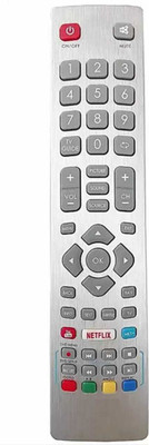 Akshita TV Compatible For Smart LED LCD TV & Netflix YouTube Remote Control ( Chake Image With Old Remote ) SHARP Remote Controller(GREY & BLACK)