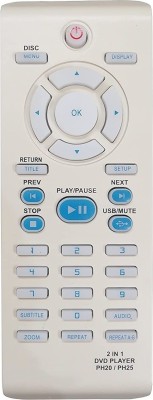 LipiWorld 2 in 1 PH20 / PH25 DVD Player Remote Control Compatible for  Philip Remote Controller(Gray)