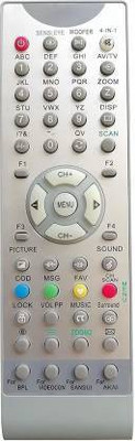 Nij Compatible For 4 IN 1 CRT TV Universal Remote Control ( Chake Image With Old Rem VIDEOCON SANSUI AKAI BPL Remote Controller(Grey)