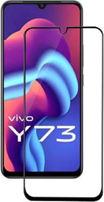 PRADEE Edge To Edge Tempered Glass for VIVO Y73(Pack of 1)