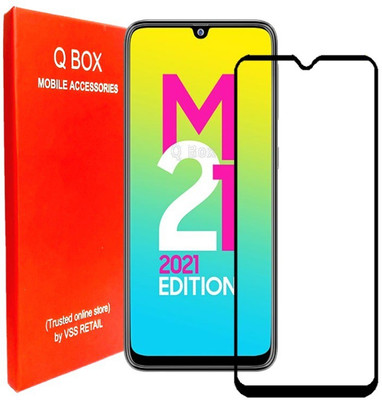 Q Box Edge To Edge Tempered Glass for samsung galaxy M21 2021 Edition, Samsung galaxy M21, Samsung galaxy A22, Samsung Galaxy A33(Pack of 1)