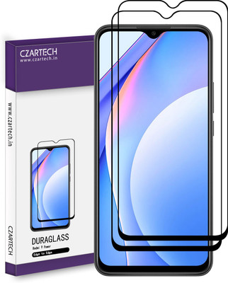 CZARTECH Edge To Edge Tempered Glass for Redmi 9 Power(Pack of 2)