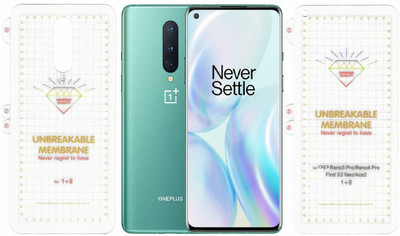Casesily Front and Back Screen Guard for Oneplus 8 Edge to Edge Soft Gel Nano Screen Protector (Not Tempered Glass)(Pack of 2)