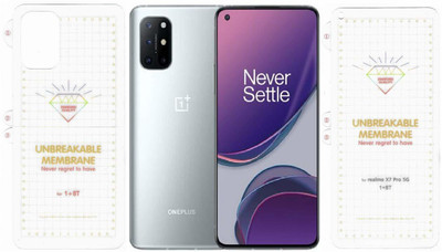 Casesily Front and Back Screen Guard for Oneplus 8T Edge to Edge Soft Gel Nano Screen Protector (Not Tempered Glass)(Pack of 2)