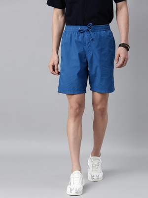 BREAKBOUNCE Solid Men Blue Regular Shorts